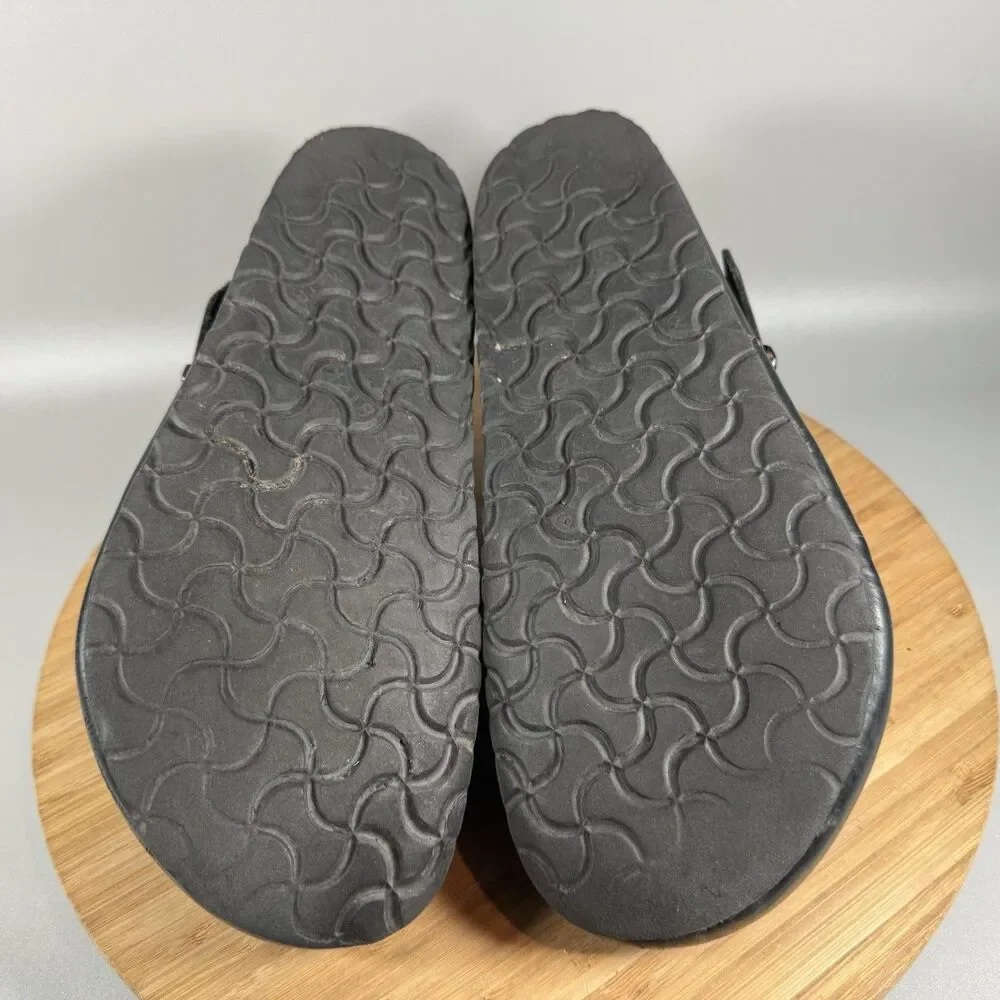 Birkenstock London Soft Footbed Mens 41 8 Black Leather Loafers Shoes Germany - Picture 6 of 8